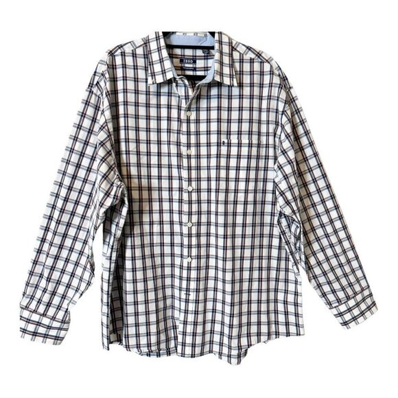 Izod Men’s Long Sleeve Plaid Button Down Shirt Size XXL - Picture 1 of 5